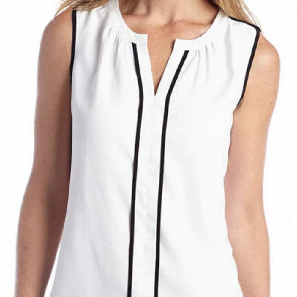 Calvin Klein Contrasting Trim Sleeveless Top